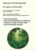VWO Biologie Examentraining 2026 - 87 veel voorkomende vragen met alle antwoorden o&period;b&period;v&period; Tentamenblad en Binas &plus; leerdoelen &plus; kernbegrippen &plus; tentamen ready checklist en meer