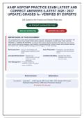 AANP AGPCNP Practice Exam Study Guide &vert; Comprehensive Board Review Questions&comma; Verified Answers & Expert Rationales &lpar;Latest 2026&sol;2027 Clinical Guidelines Update&rpar;