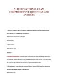 NUR 230 MATERNAL EXAM&NewLine;COMPREHENSIVE QUESTIONS AND&NewLine;ANSWERS