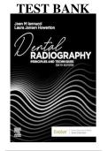 Test Bank for Dental Radiography&colon; Principles and Techniques&comma; 6th Edition by Joen Iannucci & Laura Jansen Howerton &ndash; Complete Chapters 1&ndash;35 with 486&plus; Pages of Verified NBDHE & CDA Exam-Style Questions&comma; Answers & Detailed Rationales &lpar;2025&ndash;2027&rpar;