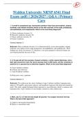 Walden University NRNP 6541 Final Exam 2026&sol;2027 &vert; Primary Care &vert; Questions&comma; Correct Answers & Detailed Rationales &vert; Study Guide