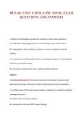 BUS 411 UNIT 1 TESLA INC FINAL EXAM&NewLine;QUESTIONS AND ANSWERS
