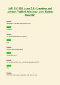 ASU BIO 181 Exam 2 A&plus; Questions and&NewLine;Answers Verified Solutions Latest Update&NewLine;2026&sol;2027