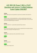 ASU BIO 181 Exam 3 100 A&plus; PAST&NewLine;Questions and Answers Verified Solutions&NewLine;Latest Update 2026&sol;2027