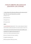 NUR 257 CHRONIC HEALTH EXAM&NewLine;QUESTIONS AND ANSWERS