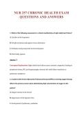 NUR 257 CHRONIC HEALTH EXAM&NewLine;QUESTIONS AND ANSWERS