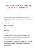 NUR 257 CHRONIC HEALTH EXAM&NewLine;QUESTIONS AND ANSWERS