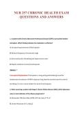 NUR 257 CHRONIC HEALTH EXAM&NewLine;QUESTIONS AND ANSWERS