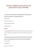NUR 257 CHRONIC HEALTH EXAM&NewLine;QUESTIONS AND ANSWERS