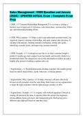 Sales Management - D099 Question and Answer&NewLine;&lbrack;2026&rsqb; &vert; UPDATED ACTUAL Exam &vert; Complete Exam&NewLine;Prep