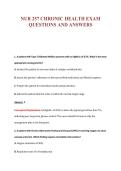 NUR 257 CHRONIC HEALTH EXAM&NewLine;QUESTIONS AND ANSWERS
