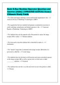 Basic X-Ray Machine Operator Question and&NewLine;Answer &lbrack;2026&rsqb; &vert; UPDATED ACTUAL Exam &vert;&NewLine;Ultimate Study Guide