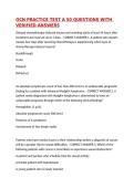 OCN PRACTICE TEST A 50 QUESTIONS WITH VERIFIED ANSWERS&comma;100&percnt;CORRECT