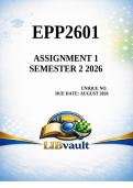 EPP2601 Assignment 1 &lpar;COMPLETE ANSWERS&rpar; Semester 2 2026