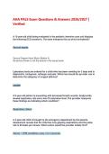 &NewLine;AHA PALS Exam Questions & Answers 2026&sol;2027 &vert; Verified 