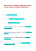 NHA CCMA IVY TECH COMMUNITY COLLEGE APHY 101 EXAM QUESTIONS COMPLETE WITH 100&percnt; VERIFIED ANSWERS