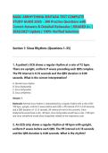 Basic Arrhythmia Sentara Test Complete Study Guide 2026&sol;2027 &vert; 300 Practice Questions & Verified Answers &vert; Detailed Rationales &vert; Complete Review &vert; Latest Update &vert; Graded A&plus;