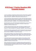 N102 Exam 1 Practice Questions With Complete Answers