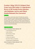 Excelsior College NUR 211 LifeSpan1 Final Exam&vert; Latest 2026 Update &vert;A Comprehensive Review of 350 Nursing Practice Questions with Multichoice Answers and Clinical Detailed Rationale&vert; Pass Guaranteed 