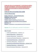 NURS 6521 FINAL EXAM 2026&sol;2027 V3 WINTER QUARTER &vert; WALDEN UNIVERSITY &vert; ADVANCED PHARMACOLOGY &ndash; COMPLETE EXAM WITH ACCURATE QUESTIONS & ANSWERS