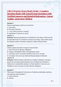 CMCA Practice Exam Study Guide &vert; Complete Question Bank with Actual Exam Questions with Verified Answers and Detailed Rationales &vert; Latest Update 2026&sol;2027 Edition