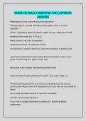 NURSE 125 EXAM 4 QUESTIONS WITH ACCURATE ANSWERS