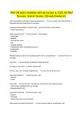 RNC-OB Exam&colon; Diabetes with all Correct & 100&percnt; Verified Answers &vert;Latest Version &vert;Already Graded A&plus;