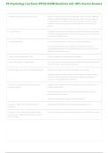 PA Psychology Law Exam &lpar;PPLE&rpar; 2026-2027 &vert; Final Exam Questions With Verified Answers &vert; Grade A&plus;