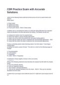 CDR Practice Exam with Accurate Solutions