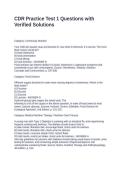 CDR Practice Test 1 Questions with Verified Solutions