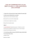 NUR 155 COMPREHENSIVE EXAM&NewLine;PREP&colon; EXAMS 2&comma; 3&comma; AND 4 QUESTIONS&NewLine;AND ANSWERS
