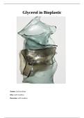 Praktijkverslag Glycerol in Bioplastic &vert; Scheikunde &vert; VWO &vert; 2026&sol;2025