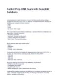 Pocket Prep CDR Exam with Complete Solutions