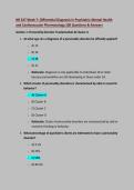 NR 547 Week 7&colon; Differential Diagnosis in Psychiatric-Mental Health&NewLine;and Cardiovascular Pharmacology&period;100 Questions & Answers&colon;Latest Updated 2026-2027