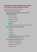 NR 547 Week 5&colon; Differential Diagnosis in Psychiatric-Mental Health Across the Lifespan&period;100 Questions & Answers&colon;Latest Updated A&plus; Score Solution Guide