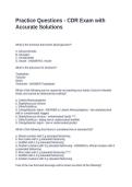 Practice Questions - CDR Exam with Accurate Solutions