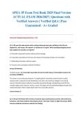APEA 3P Exam Test Bank 2025 Final Version ACTUAL EXAM 2026&sol;2027 &vert;  Questions with Verified Answers &vert; Verified Q&A &vert; Pass Guaranteed - A&plus; Graded&NewLine;&NewLine;