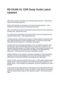 RD EXAM -3 CDR Study Guide Latest Updated