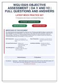 WGU E025 Objective Assessment OA V and V2 &vert; 170 Questions and Answers &vert; 2026 Update &vert; 100&percnt; Correct 