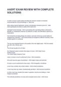 AAERT EXAM REVIEW WITH COMPLETE SOLUTIONS