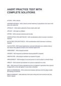 AAERT PRACTICE TEST WITH COMPLETE SOLUTIONS