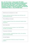 NU -131 CH1-6 Exam 1 Study Guide TEST BANK &NewLine;PRACTICE EXAM 2026&sol;2027 COMPLETE ACCURATE EXAM &NewLine;REAL QUESTIONS AND CORRECT VERIFIED ANSWERS &NewLine;WITH DETALED RATIONALES &lpar;100&percnt; CORRECT VERIFIED &NewLine;ANSWERS&rpar; CURRENTLY UPDATED VERSION 2026 EDITION &NewLine;&vert;GUARANTEED PASS