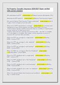 NJ Property&sol; Casualty Insurance 2026&sol;2027 Exam verified &NewLine;with correct answers 