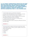Ivy Tech NREMT COMPREHENSIVE PREDICTOR TEST BANK &NewLine;PRACTICE EXAM 2026&sol;2027 COMPLETE ACCURATE EXAM &NewLine;REAL QUESTIONS AND CORRECT VERIFIED ANSWERS &NewLine;WITH DETALED RATIONALES &lpar;100&percnt; CORRECT VERIFIED &NewLine;ANSWERS&rpar; CURRENTLY UPDATED VERSION 2026 &NewLine;EDITION &vert;GUARANTEE