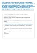 PECT PreK-4 Practice Test Module 2 TEST BANK &NewLine;PRACTICE EXAM 2026&sol;2027 COMPLETE ACCURATE EXAM &NewLine;REAL QUESTIONS AND CORRECT VERIFIED ANSWERS &NewLine;WITH DETALED RATIONALES &lpar;100&percnt; CORRECT VERIFIED &NewLine;ANSWERS&rpar; CURRENTLY UPDATED VERSION 2026 &NewLine;EDITION &vert;GUARANTEED PA