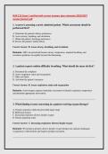 NUR 215 Exam 1 verified with correct answers plus rationales 2026&sol;2027 &NewLine;version&sol;instant pdf 