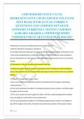 CERTIFIED REVENUE CYCLE &NewLine;REPRESENTATIVE CRCR CERTIFICATE EXAM &NewLine;TEST BANK WITH ACTUAL CORRECT &NewLine;QUESTIONS AND VERIFIED DETAILED &NewLine;ANSWERS&vert; CURRENTLY TESTING VERSION &vert; &NewLine;ALREADY GRADED A&plus;&vert;NEWEST&vert;EXPERT &NewLine;VERIFIED FOR GUARANTEED PASS 2026&sol;2027