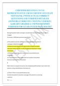 CERTIFIED REVENUE CYCLE &NewLine;REPRESENTATIVE CRCR CERTIFICATE EXAM &NewLine;TEST BANK 2 WITH ACTUAL CORRECT &NewLine;QUESTIONS AND VERIFIED DETAILED &NewLine;ANSWERS&vert; CURRENTLY TESTING VERSION &vert; &NewLine;ALREADY GRADED A&plus;&vert;NEWEST&vert;EXPERT &NewLine;VERIFIED FOR GUARANTEED PASS 2026&sol;2027 