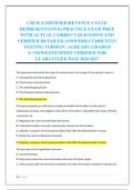 CRCR &lpar;CERTIFIED REVENUE CYCLE &NewLine;REPRESENTATIVE&rpar; PRACTICE EXAM PREP &NewLine;WITH ACTUAL CORRECT QUESTIONS AND &NewLine;VERIFIED DETAILED ANSWERS&vert; CURRENTLY &NewLine;TESTING VERSION &vert; ALREADY GRADED &NewLine;A&plus;&vert;NEWEST&vert;EXPERT VERIFIED FOR &NewLine;GUARANTEED PASS 2026&sol;2027