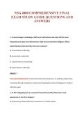 NSG 4800 COMPREHENSIVE FINAL&NewLine;EXAM STUDY GUIDE QUESTIONS AND&NewLine;ANSWERS